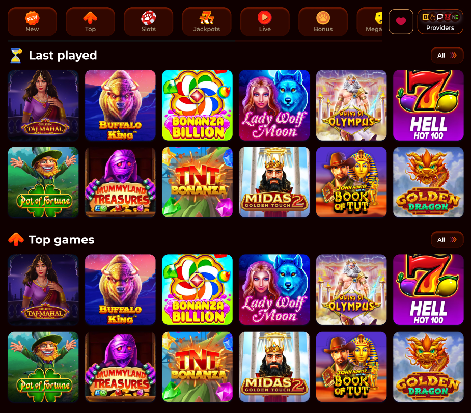 Slots und Casino-Spiele bei Kitsune